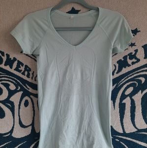LULU LEMON Minty Blue Exercise Top